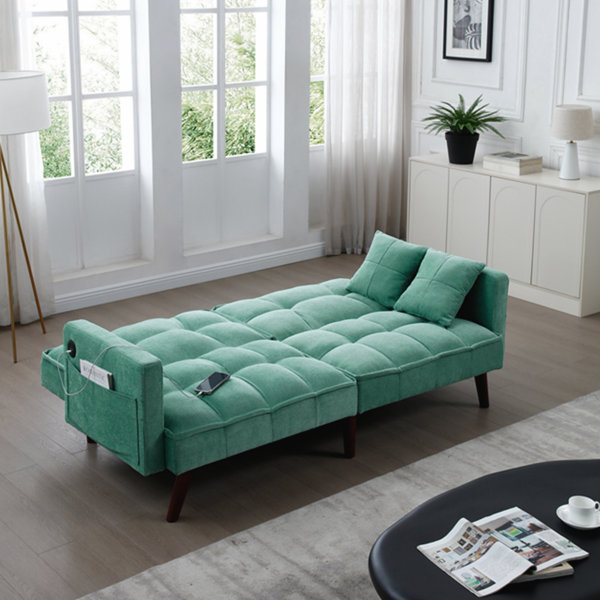 Ebern Designs Sofa Bed Sleeper Chenille Fabric Folding Futon Recliner